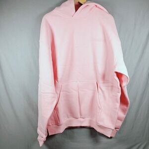 Comfrt NWOT Minimalist Hoodie Petal Pink Fleece Pullover Sweatshirt Size XL
